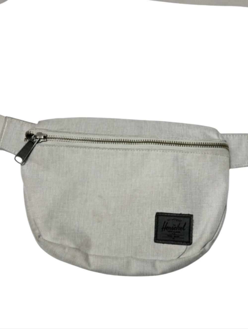 Herschel Supply Company Cream Waist Pack with Black Logo Patch